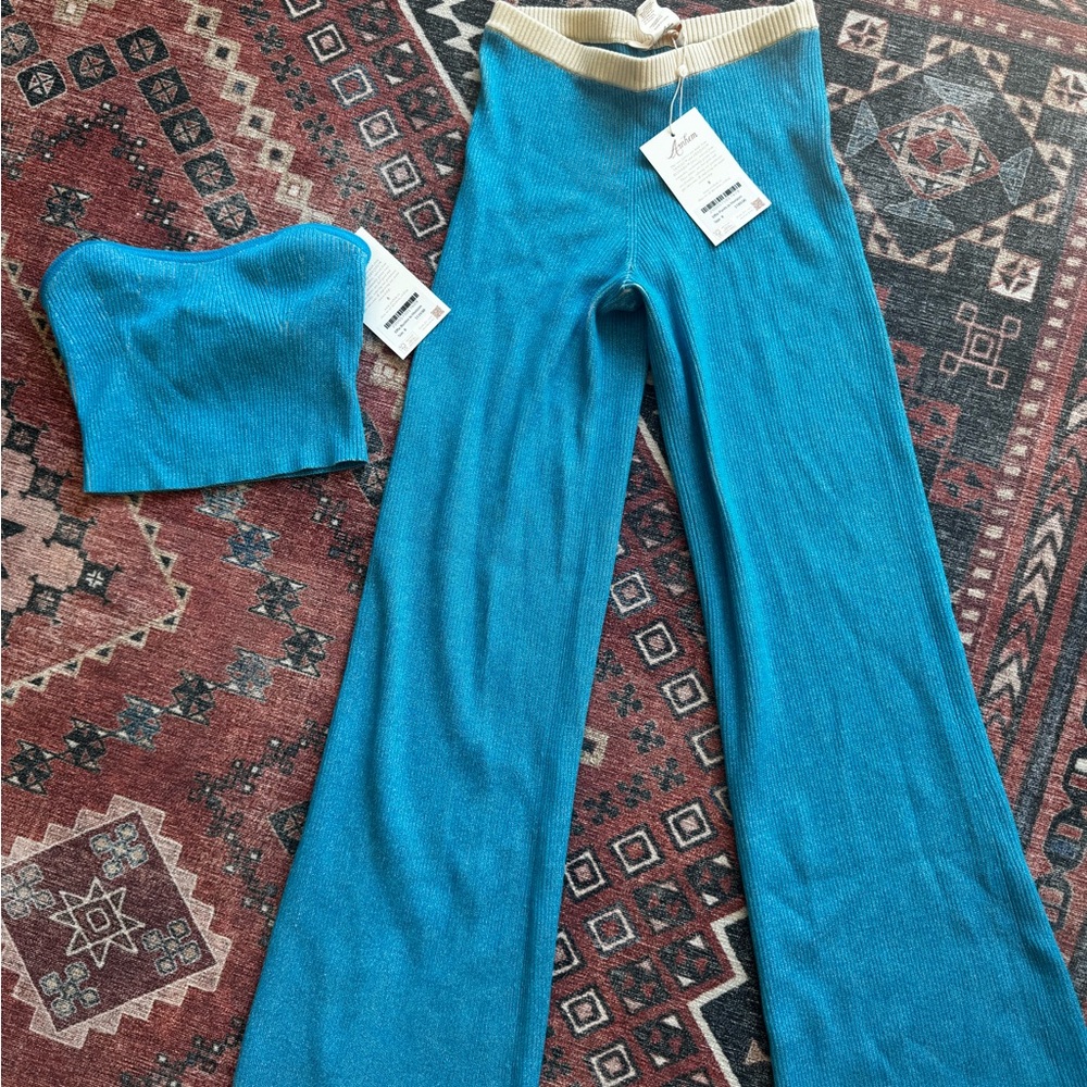 Arnhem Blue Knit Pants & Top Set